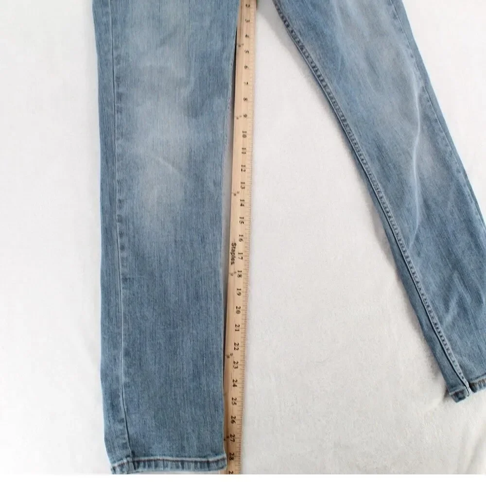 Levi's Blue 511 Cotton Blend Straight Leg Mid Rise Mens Denim Jeans Size 32x32